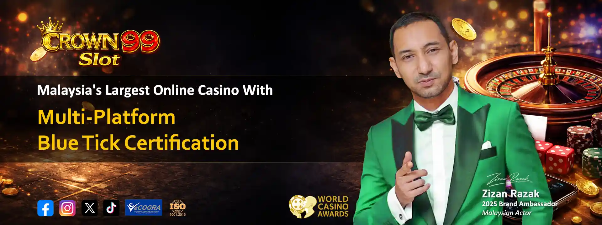 Crown99 baccarat cashback promotion banner